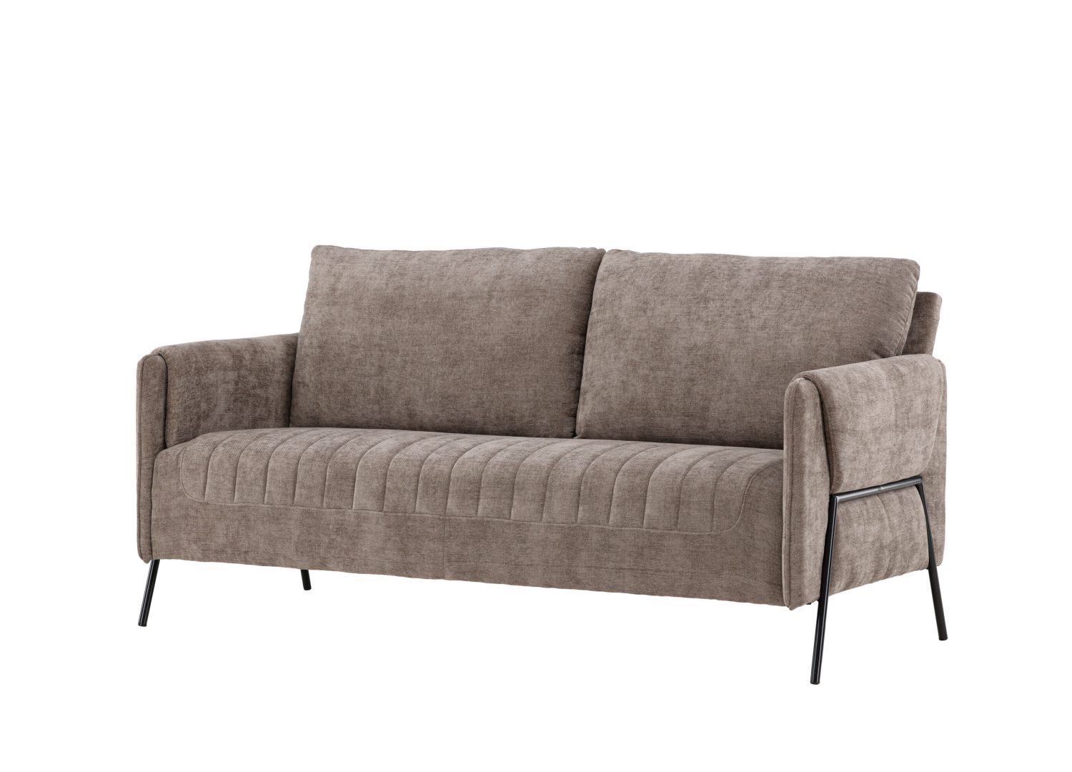 Canapé 2 places Indigo tissu beige 165 cm vu sous un autre angle