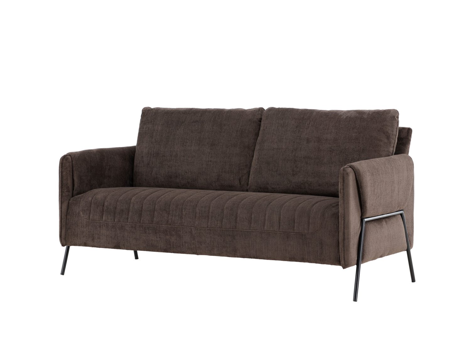 Canapé 2 places Indigo tissu marron 165 cm vu sous un autre angle