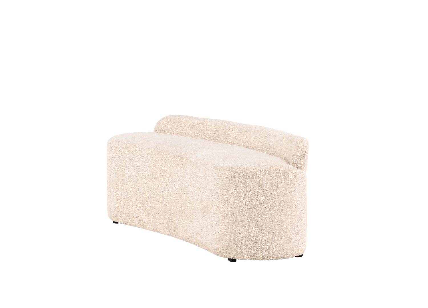Détail du revêtement du canapé Pocatello blanc