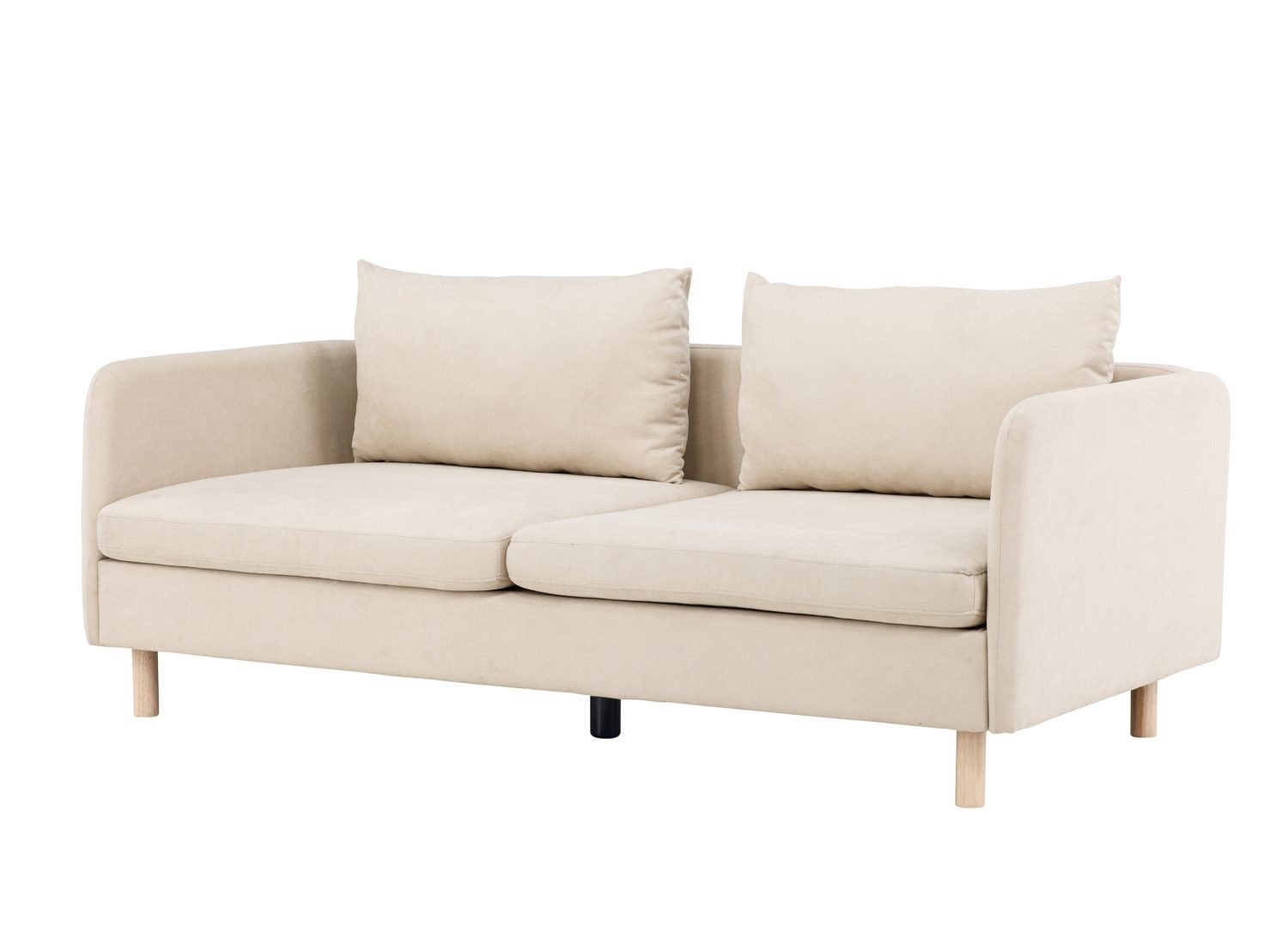 Canapé 2 places Zero tissu beige 197 cm vu sous un autre angle
