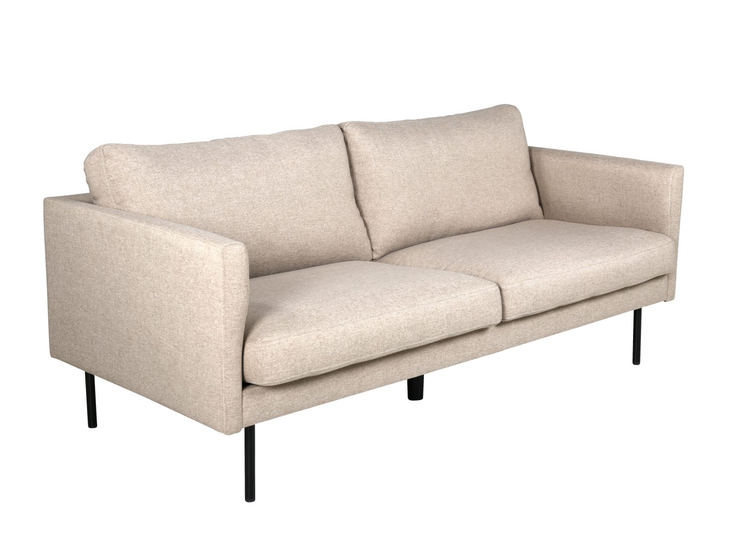 Canapé 2 places Zoom tissu marron 180 cm vu sous un autre angle