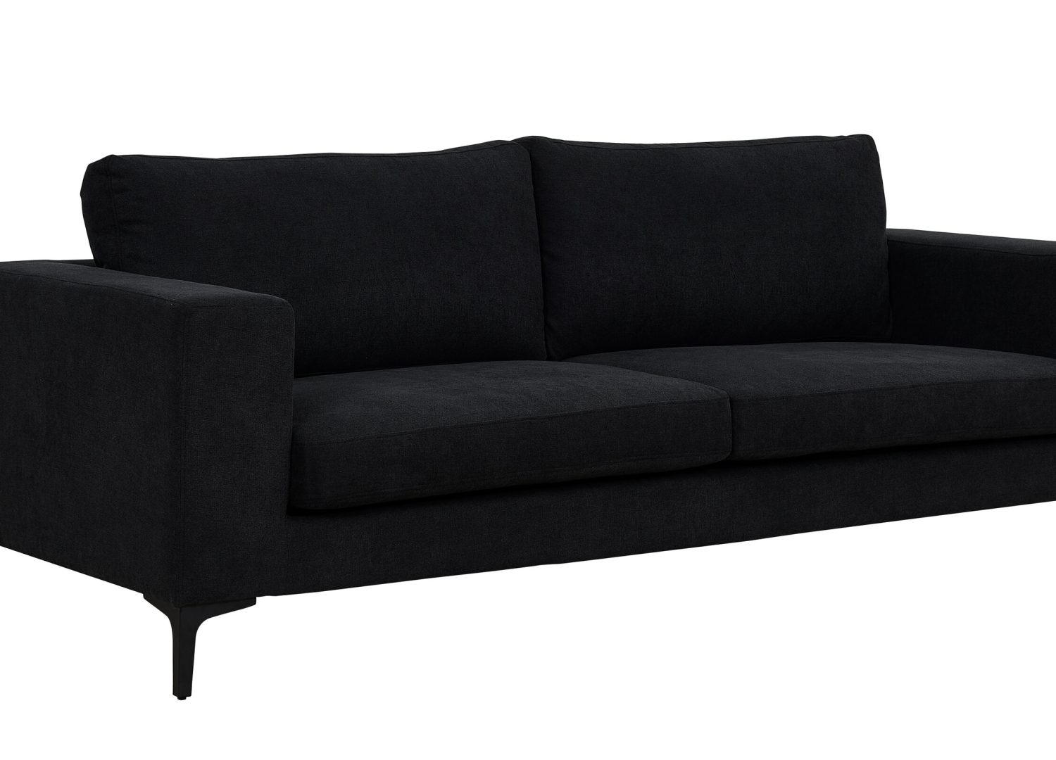 Détail du revêtement du canapé Bolero noir