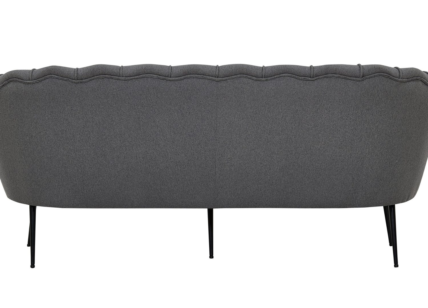 Canapé 3 places Calais tissu gris 180 cm vu sous un autre angle