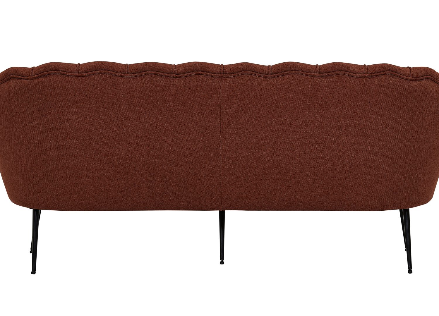 Canapé 3 places Calais tissu rouge 180 cm vu sous un autre angle