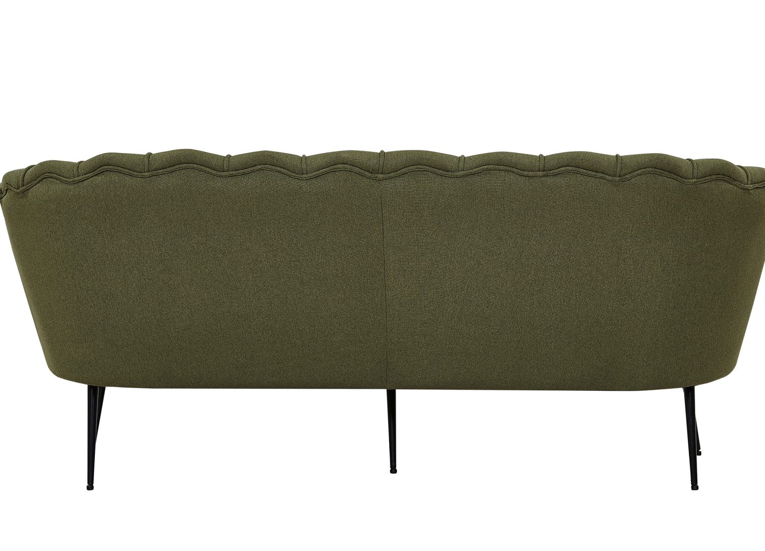 Canapé 3 places Calais tissu vert 180 cm vu sous un autre angle