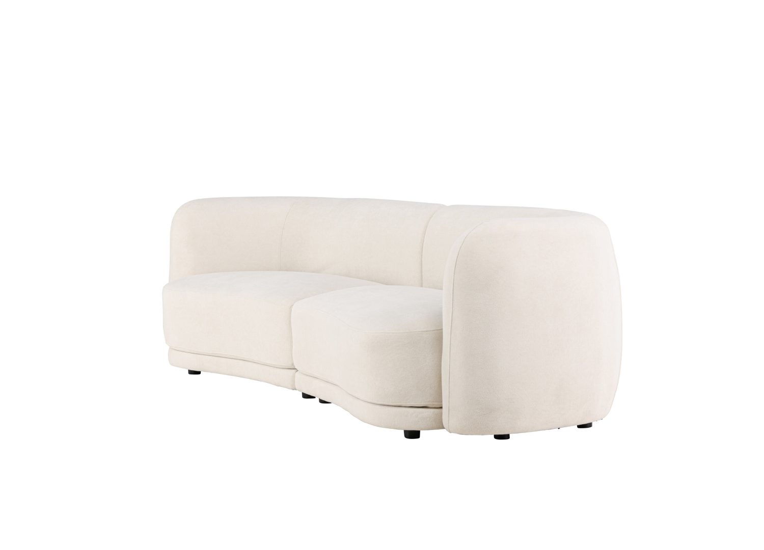 Détail du revêtement du canapé Cielo blanc