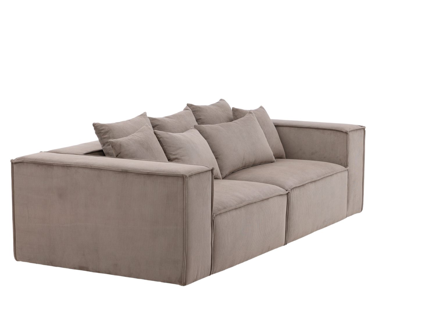 Canapé 3 places Gillholmen tissu marron 232 cm vu sous un autre angle