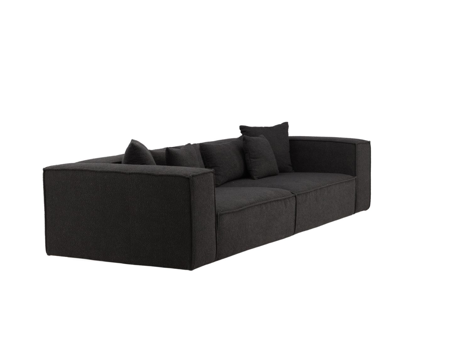 Canapé 3 places Gillholmen tissu noir 284 cm vu sous un autre angle