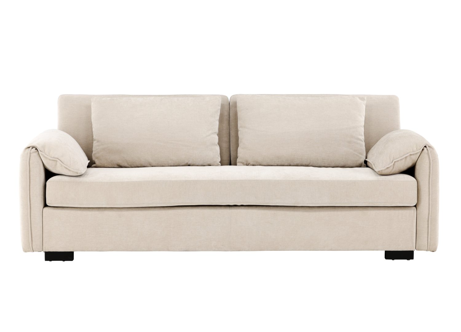 Vue détaillée du canapé Malva marron / beige