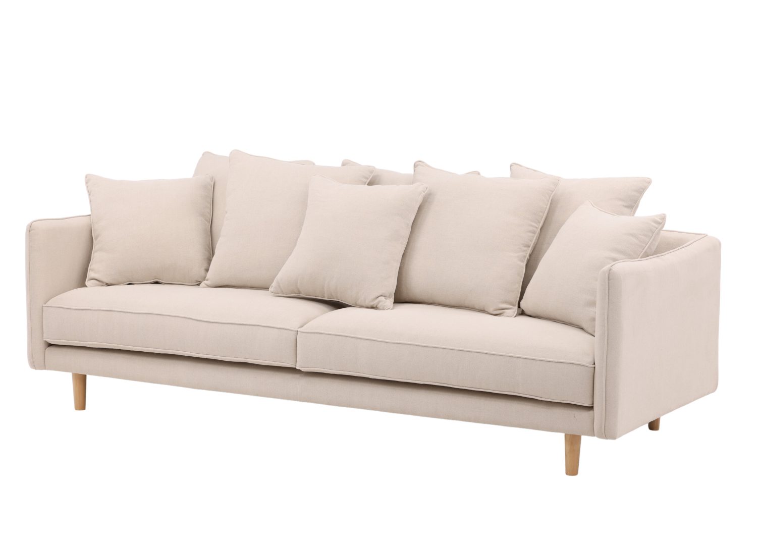Canapé 3 places Segelskären tissu effet lin beige 240 cm vu sous un autre angle