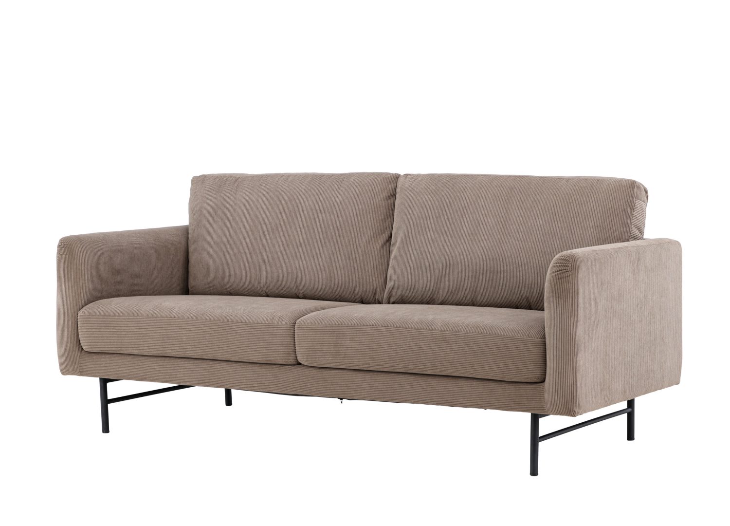 Canapé 3 places Sky tissu marron 198 cm vu sous un autre angle