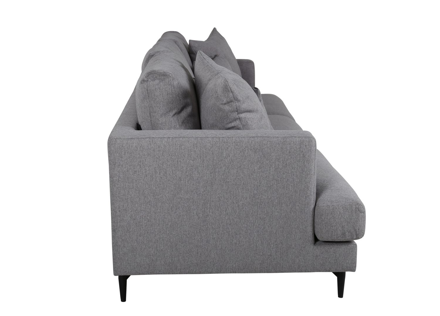 Détail du revêtement du canapé Sofia gris