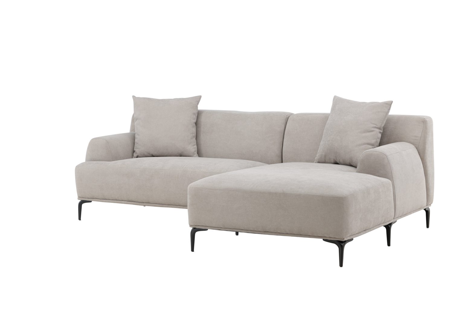Canapé 3 places Viskan tissu gris clair cm vu sous un autre angle