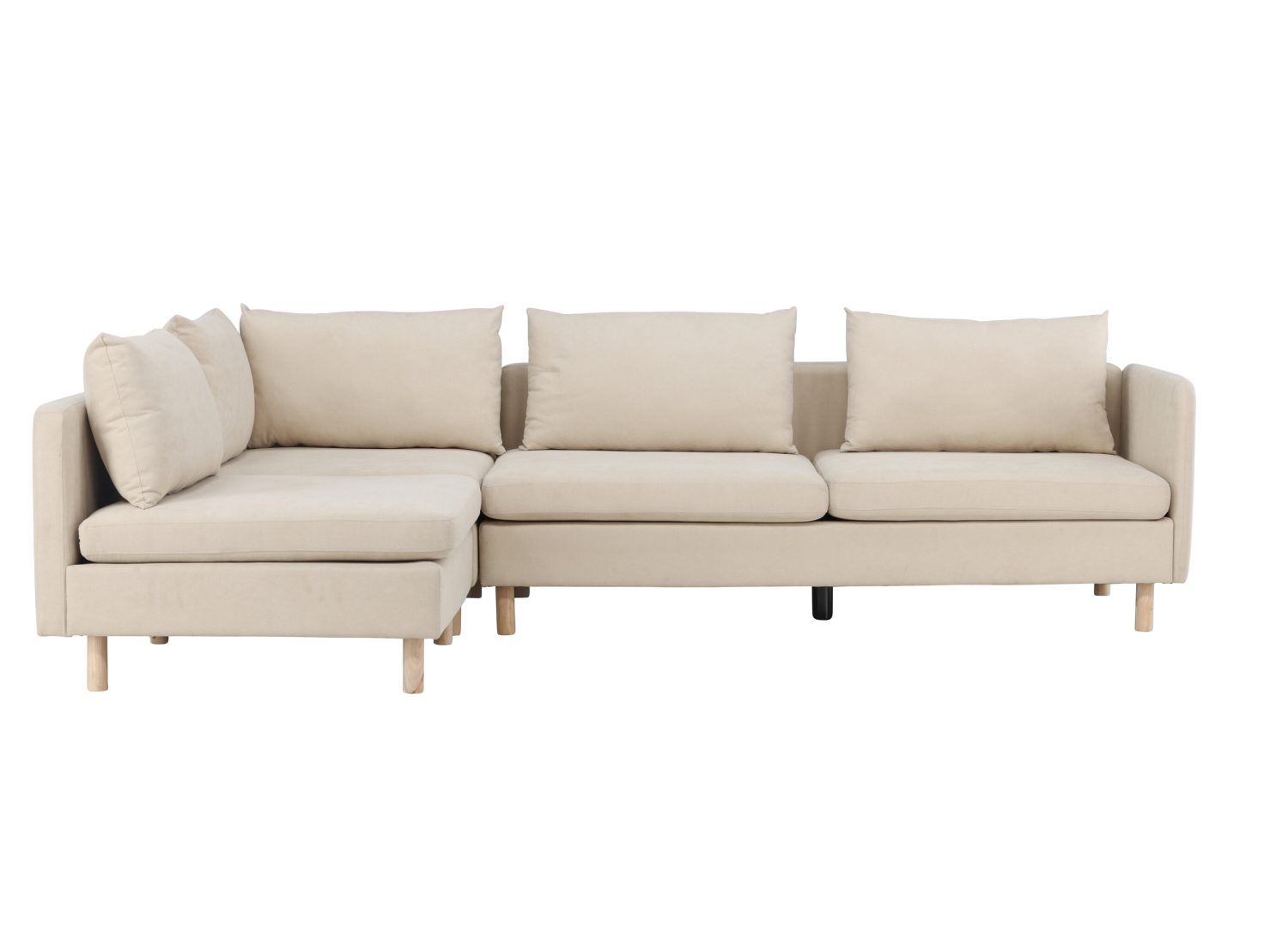 Vue détaillée du canapé Zero beige
