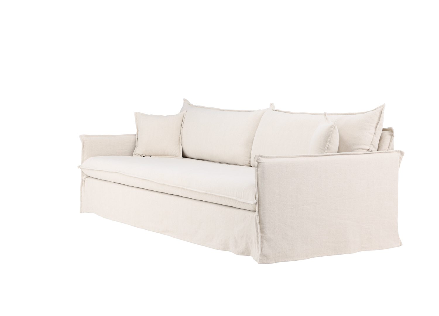 Détail du revêtement du canapé Nova beige