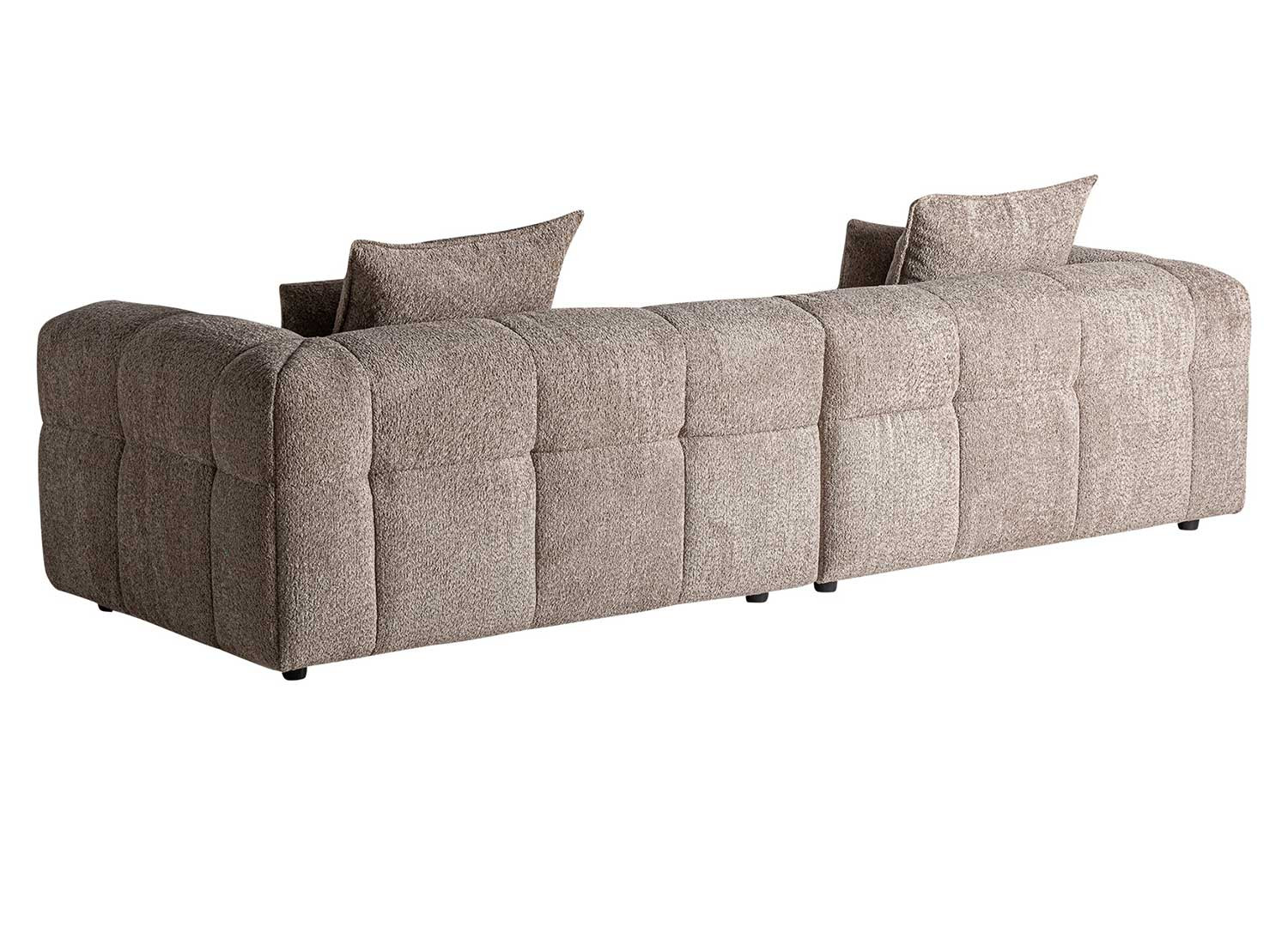 Canapé 4 places tissu bouclé marron 284 cm Libra