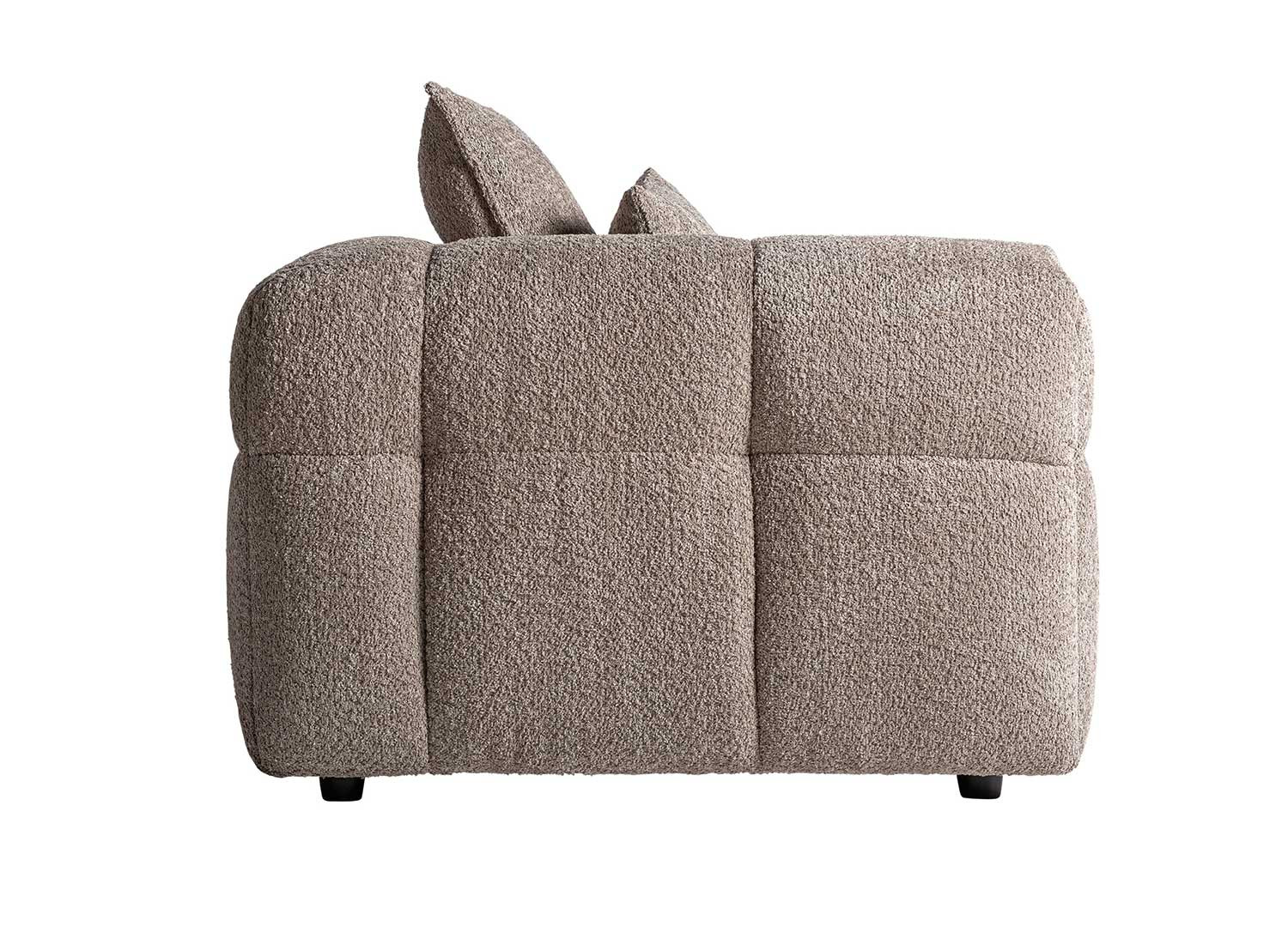 Canapé 4 places tissu bouclé marron 284 cm Libra