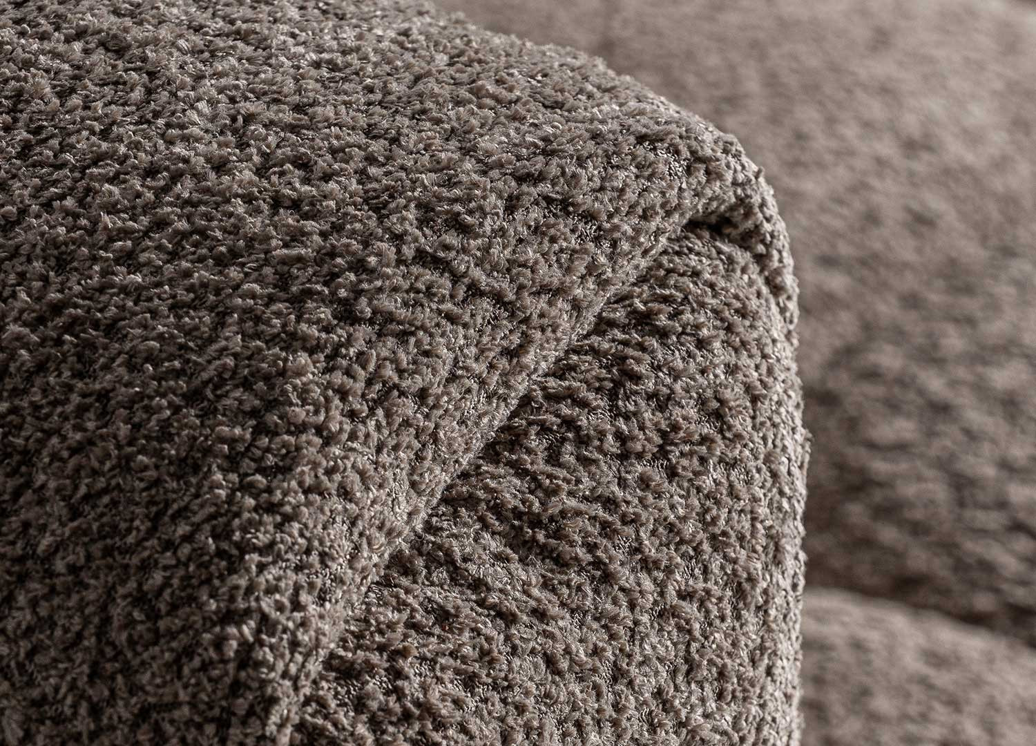 Canapé 4 places tissu bouclé marron 284 cm Libra
