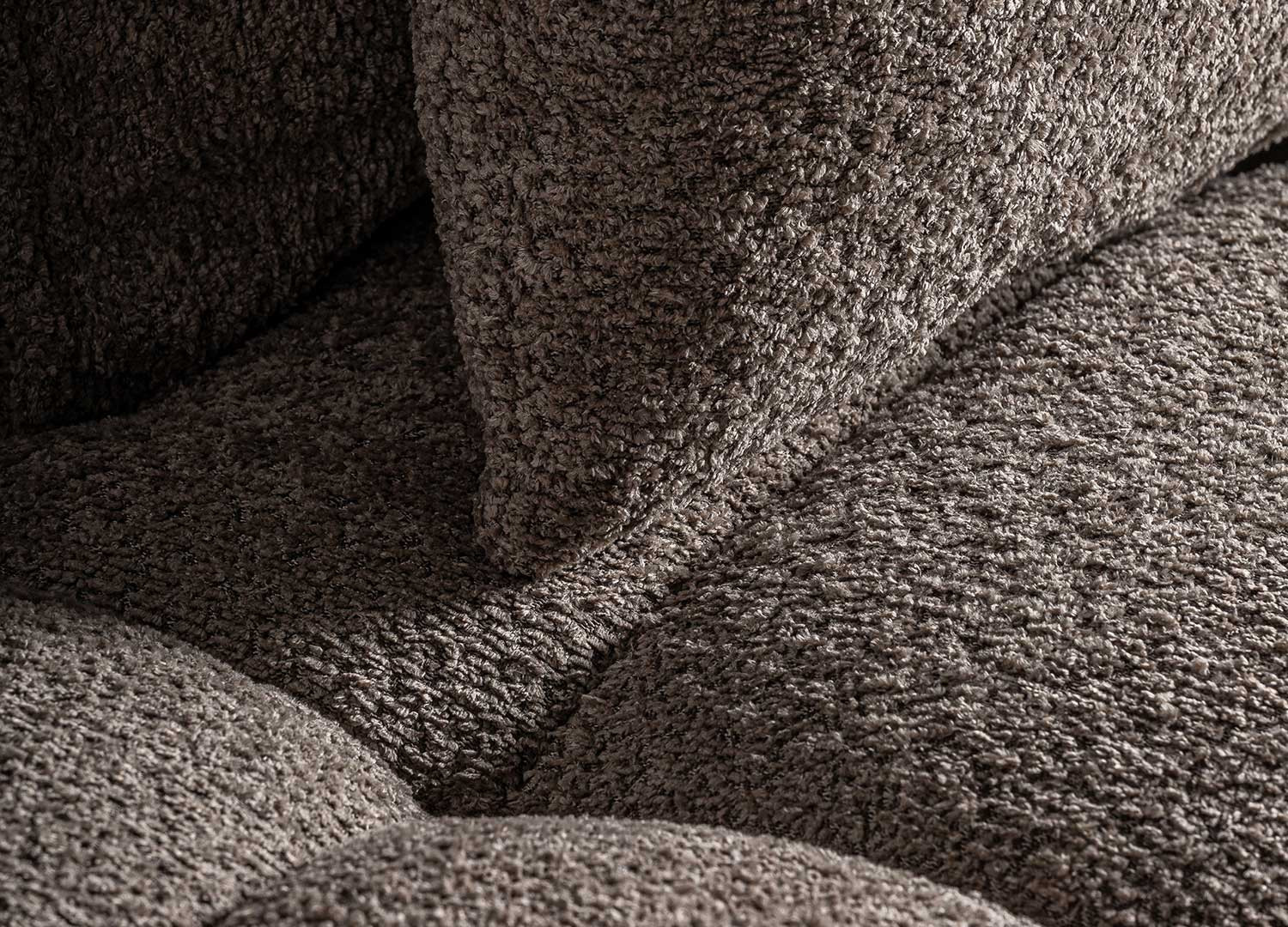 Canapé 4 places tissu bouclé marron 284 cm Libra