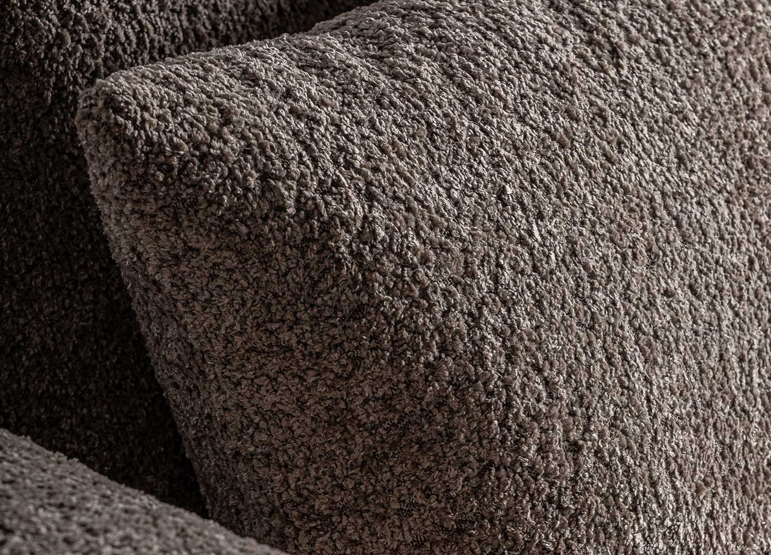 Canapé 4 places tissu bouclé marron 284 cm Libra