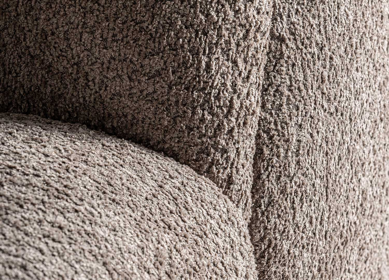 Canapé 4 places tissu bouclé marron 284 cm Libra