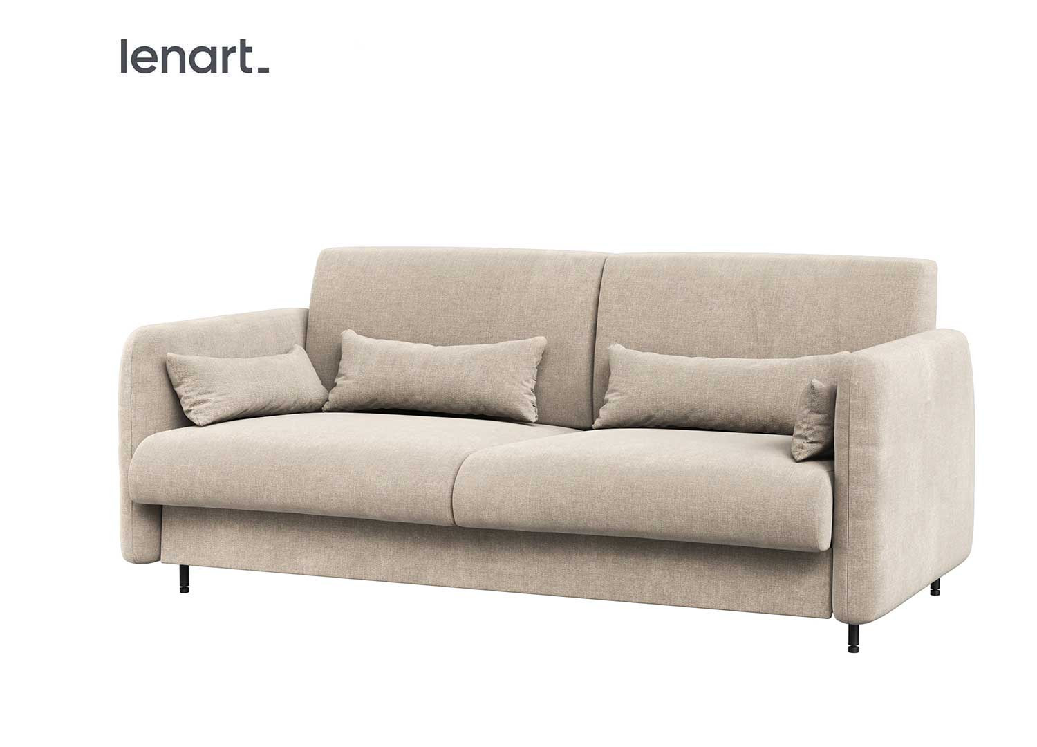 Canapé beige pour lit escamotable vertical 140x200 cm Bed Concept