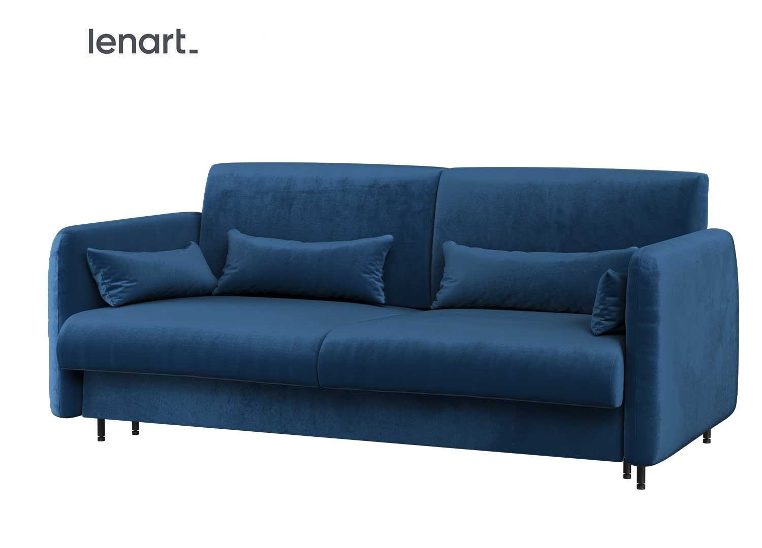 Canapé bleu pour lit escamotable vertical 140x200 cm Bed Concept