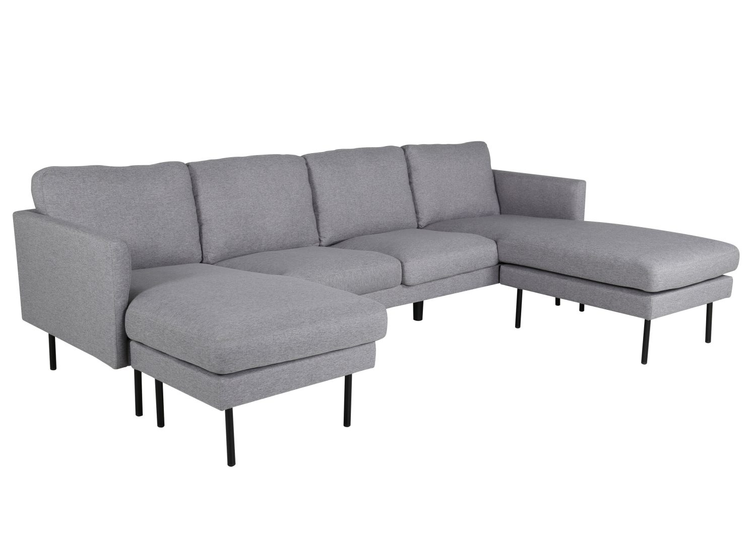 Canapé convertible Zoom tissu gris 260 cm vu sous un autre angle