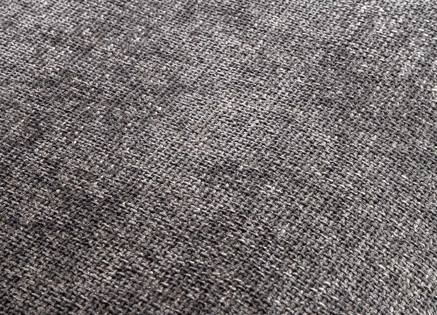 Canapé d'angle tissu texturé chenille gris Elion