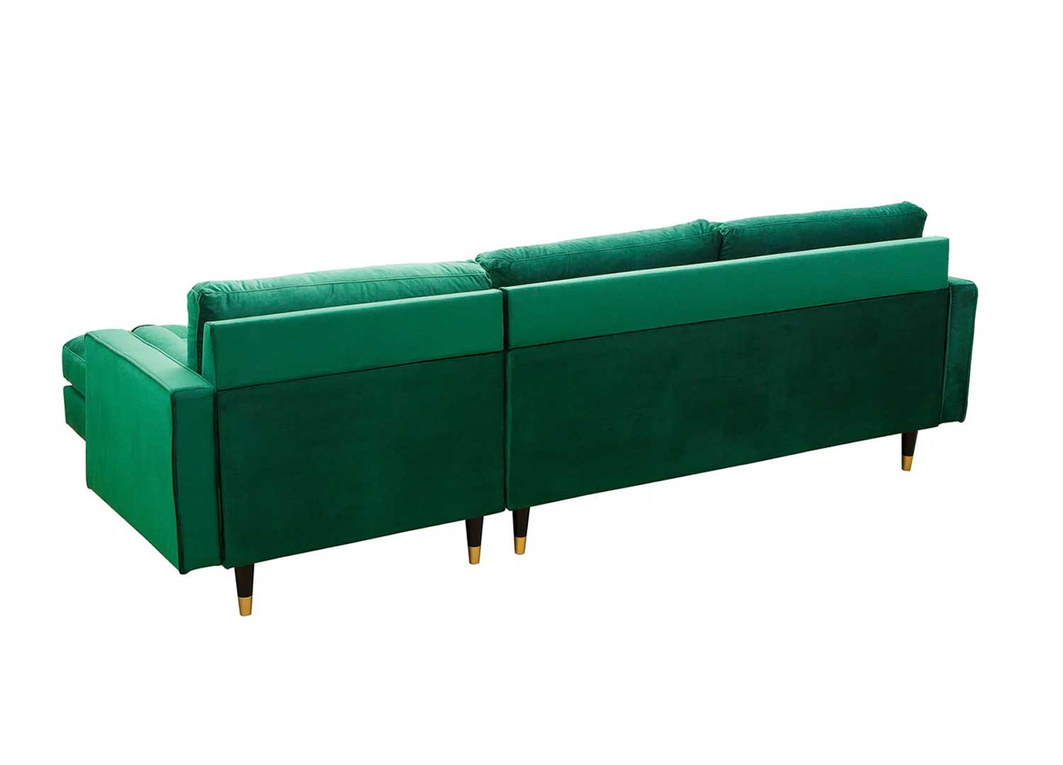 Canapé d'angle velours vert 260 cm Anatole