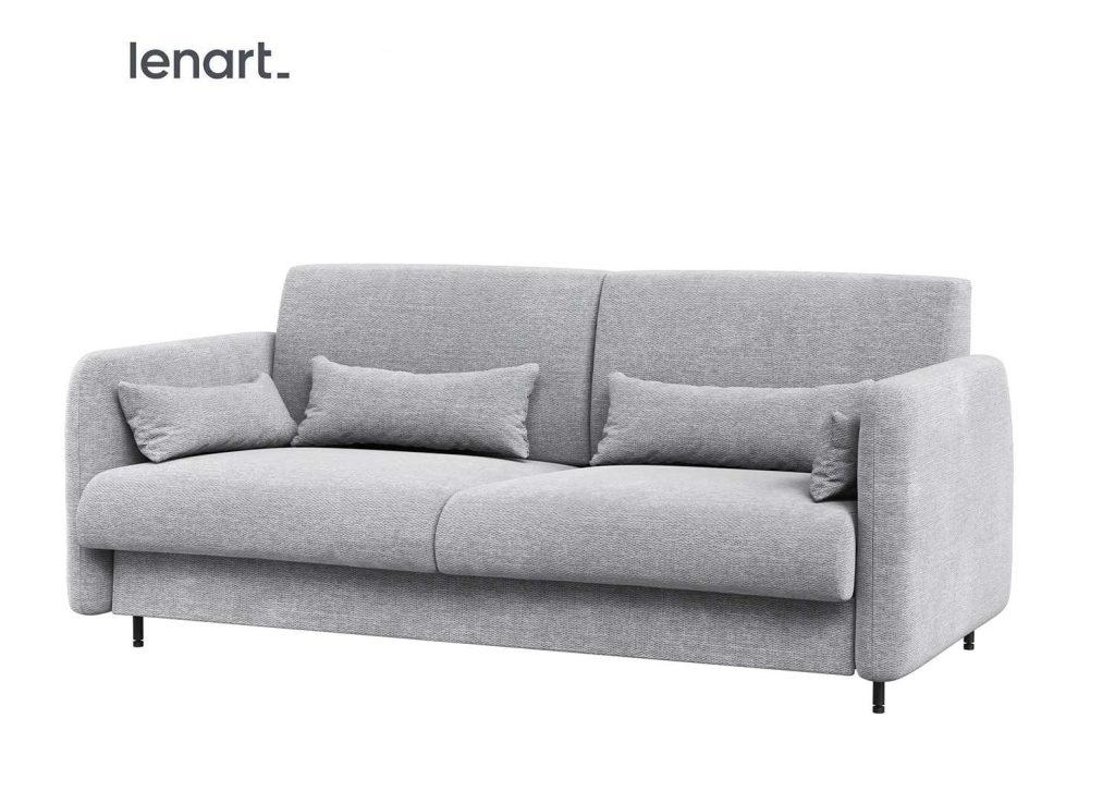 Canapé gris pour lit escamotable vertical 140x200 cm Bed Concept