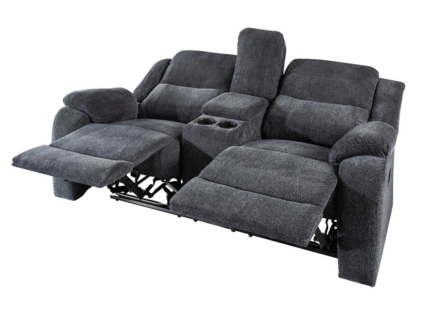 Canapé home cinéma 2 places tissu gris foncé Muse