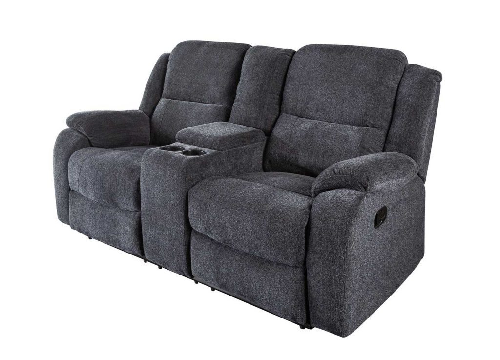 Canapé home cinéma 2 places tissu gris foncé Muse