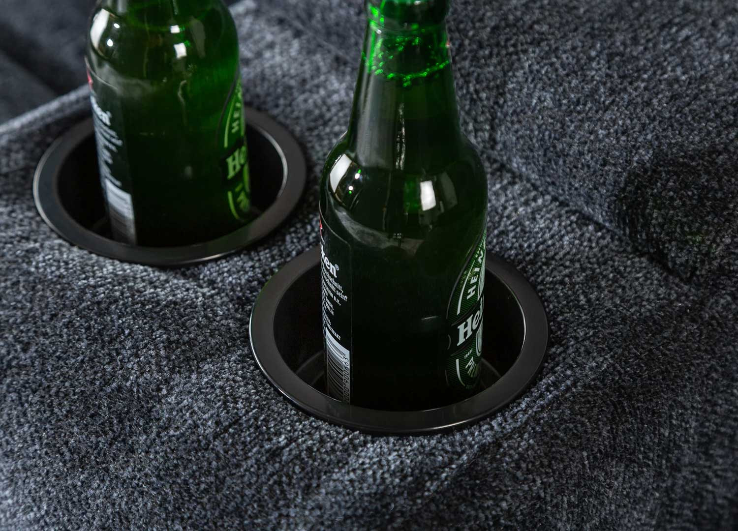 Canapé home cinéma 2 places tissu gris foncé Muse