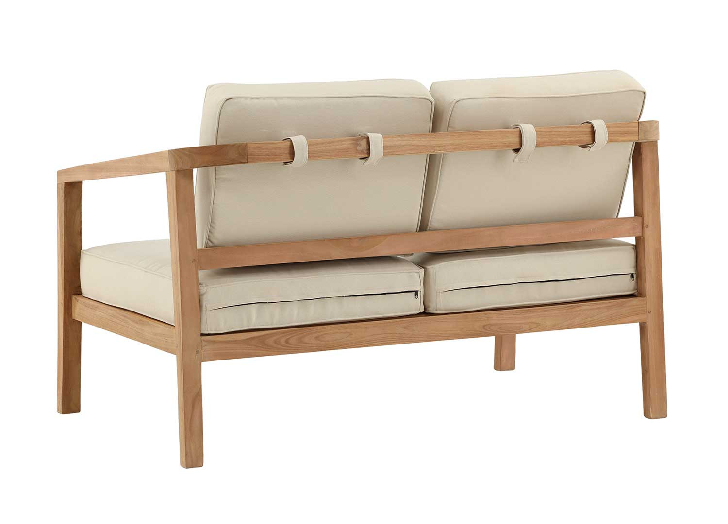 Canapé teck 2 places 130 cm