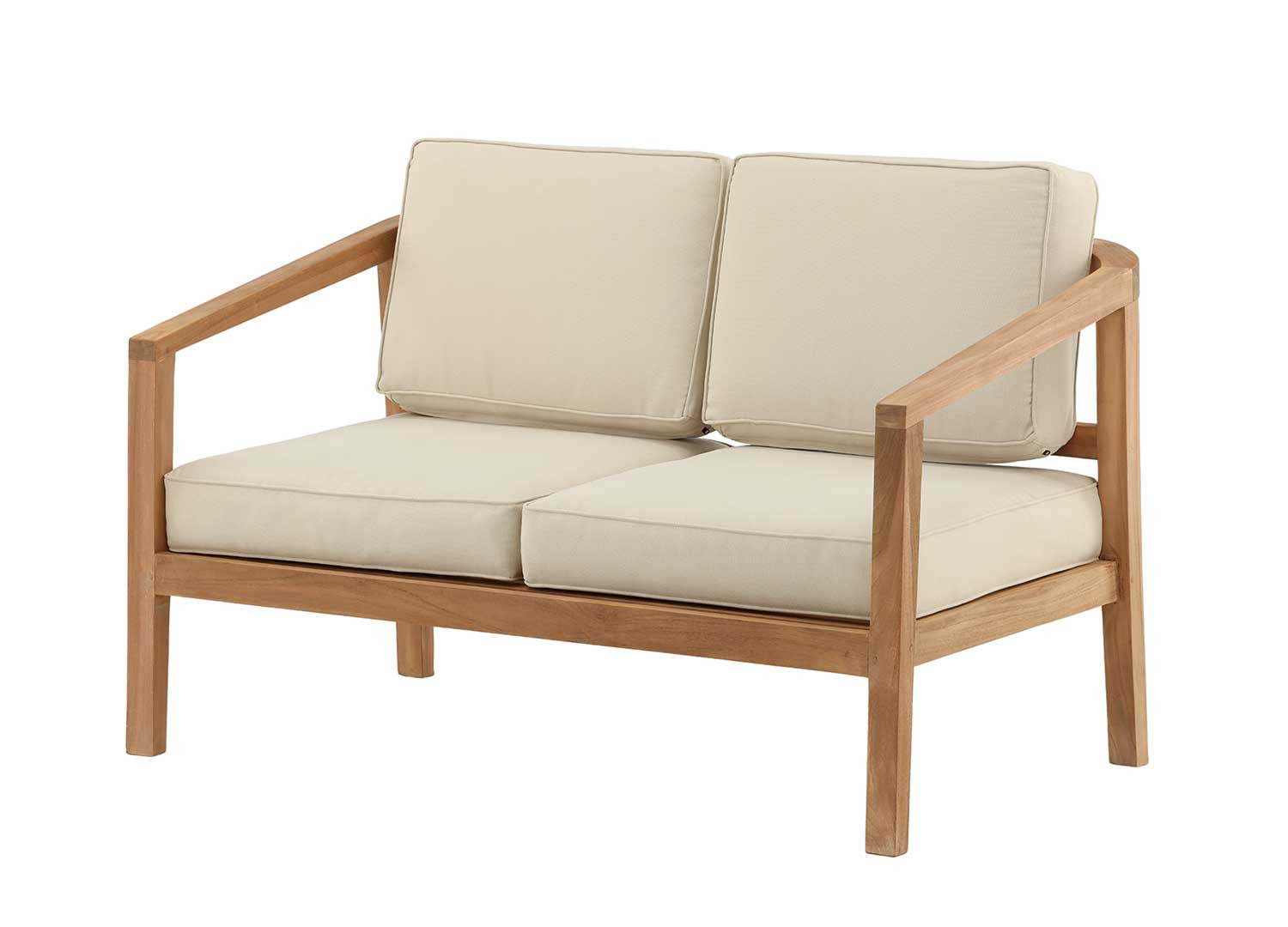 Canapé teck 2 places 130 cm
