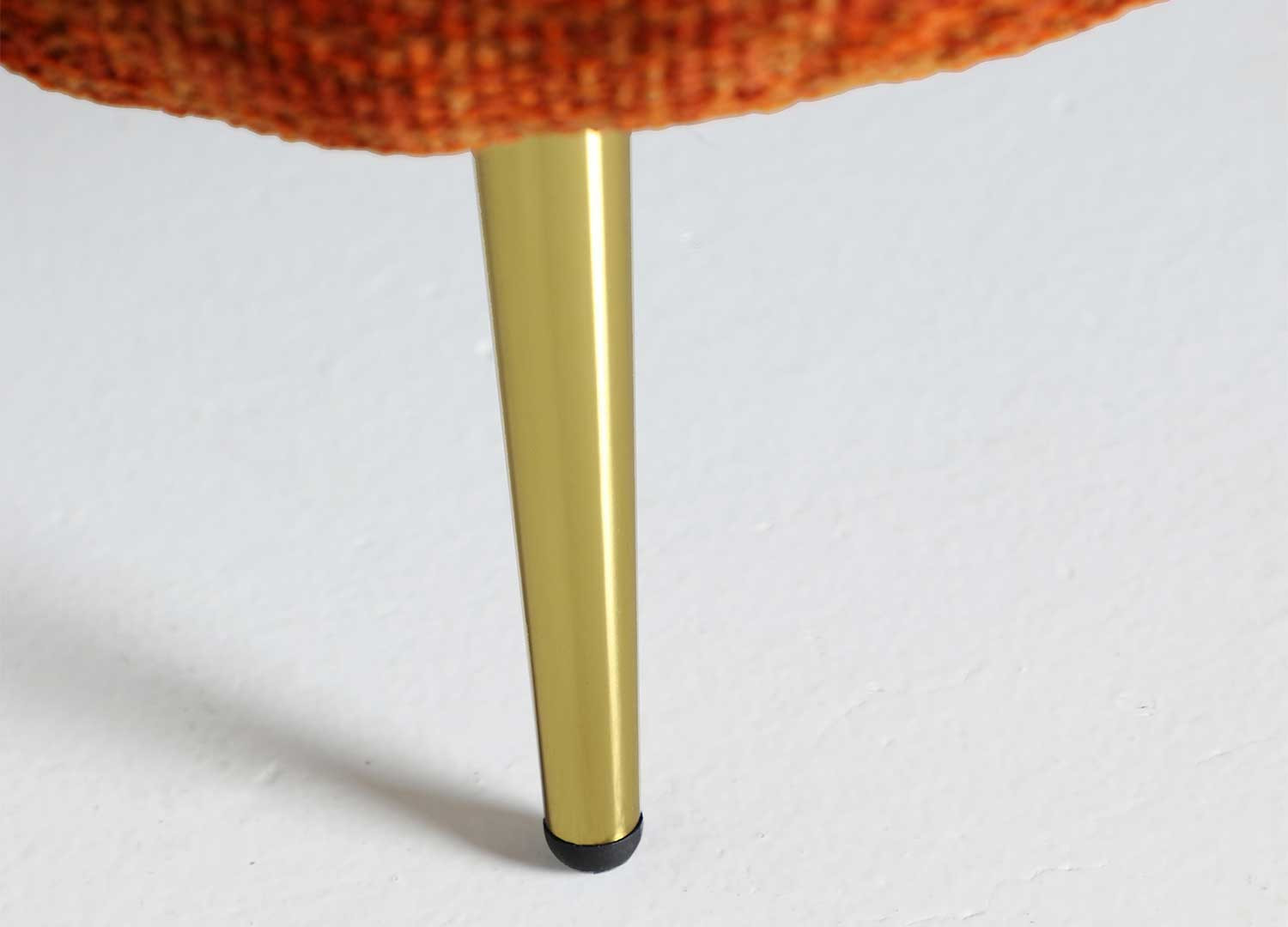 Canapé tissu orange moderne rétro 215 cm Freja