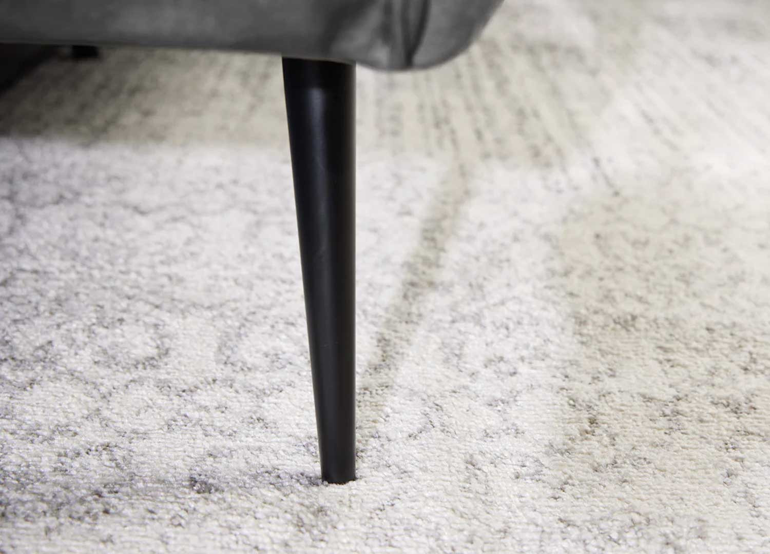Canapé tissu velours gris Empire