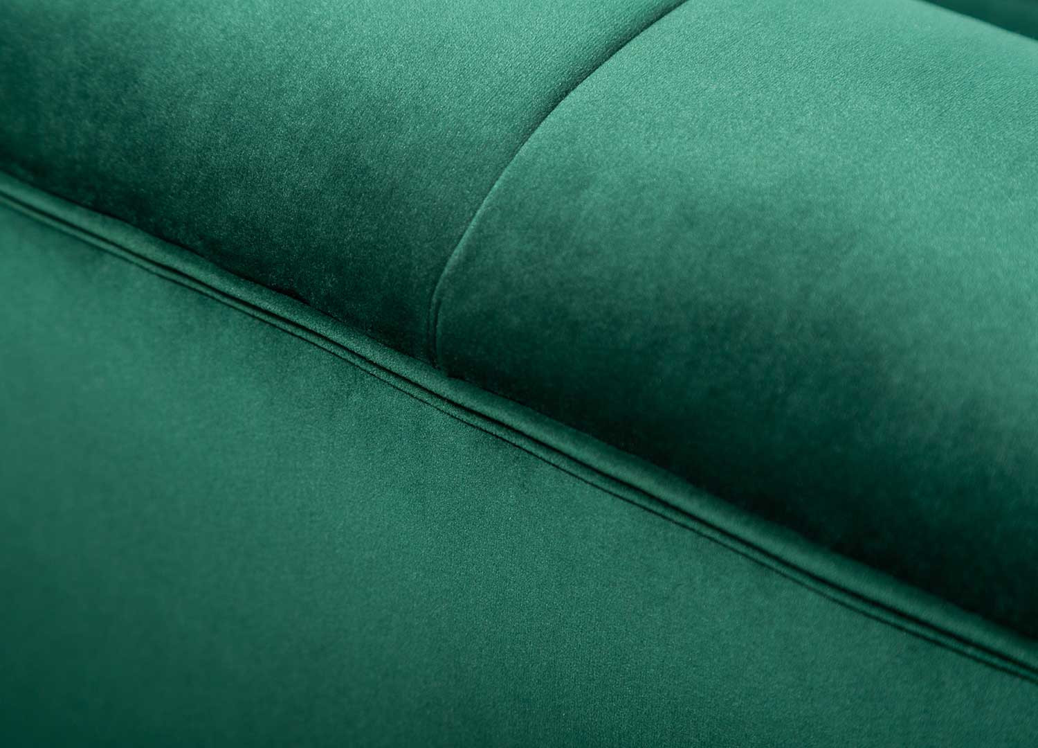 Canapé tissu velours matelassé vert émeraude