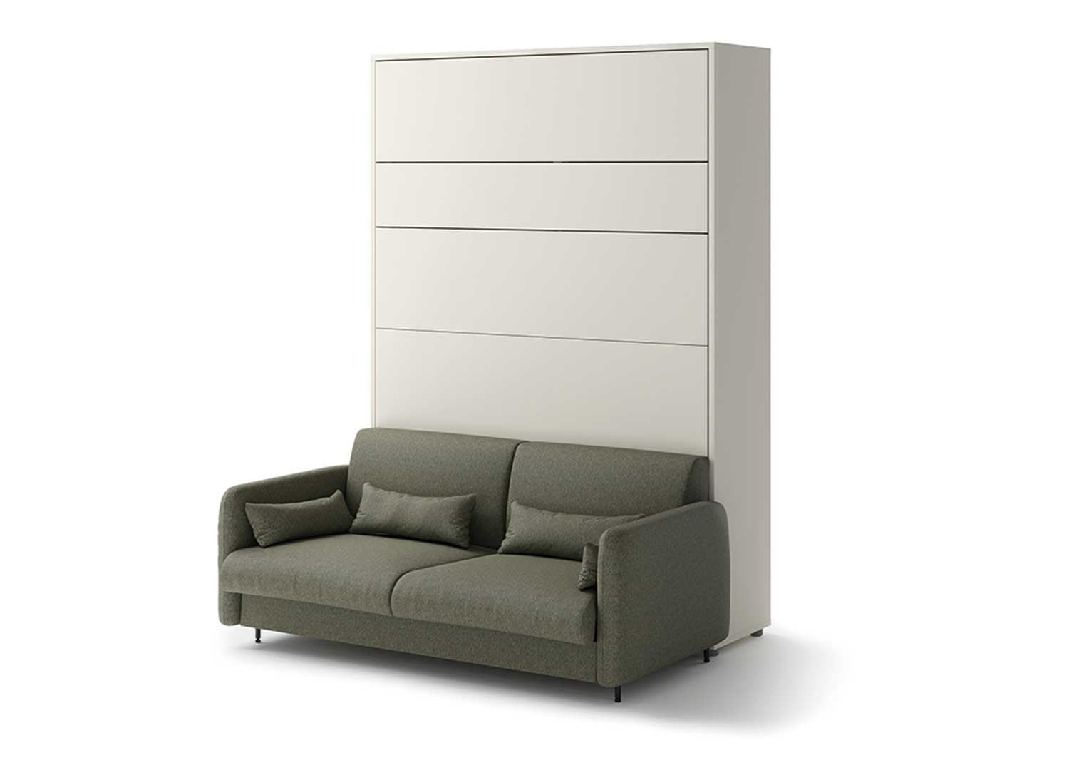Canapé vert pour lit escamotable vertical 140x200 cm Bed Concept