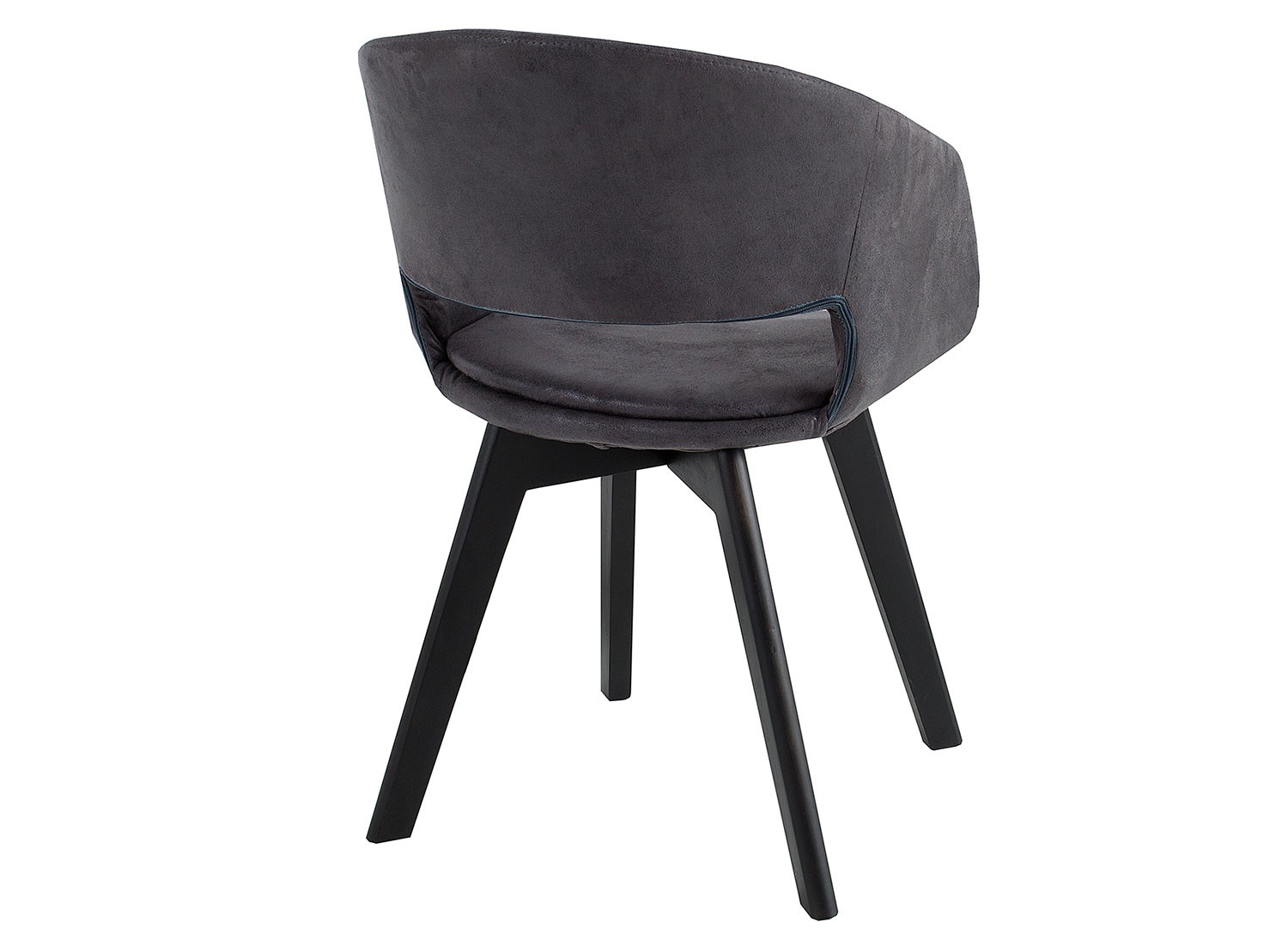 Chaise avec accoudoirs gris vintage