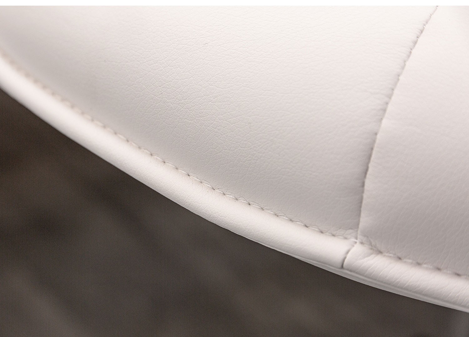 Chaise de bureau réglable en hauteur en simili cuir blanc