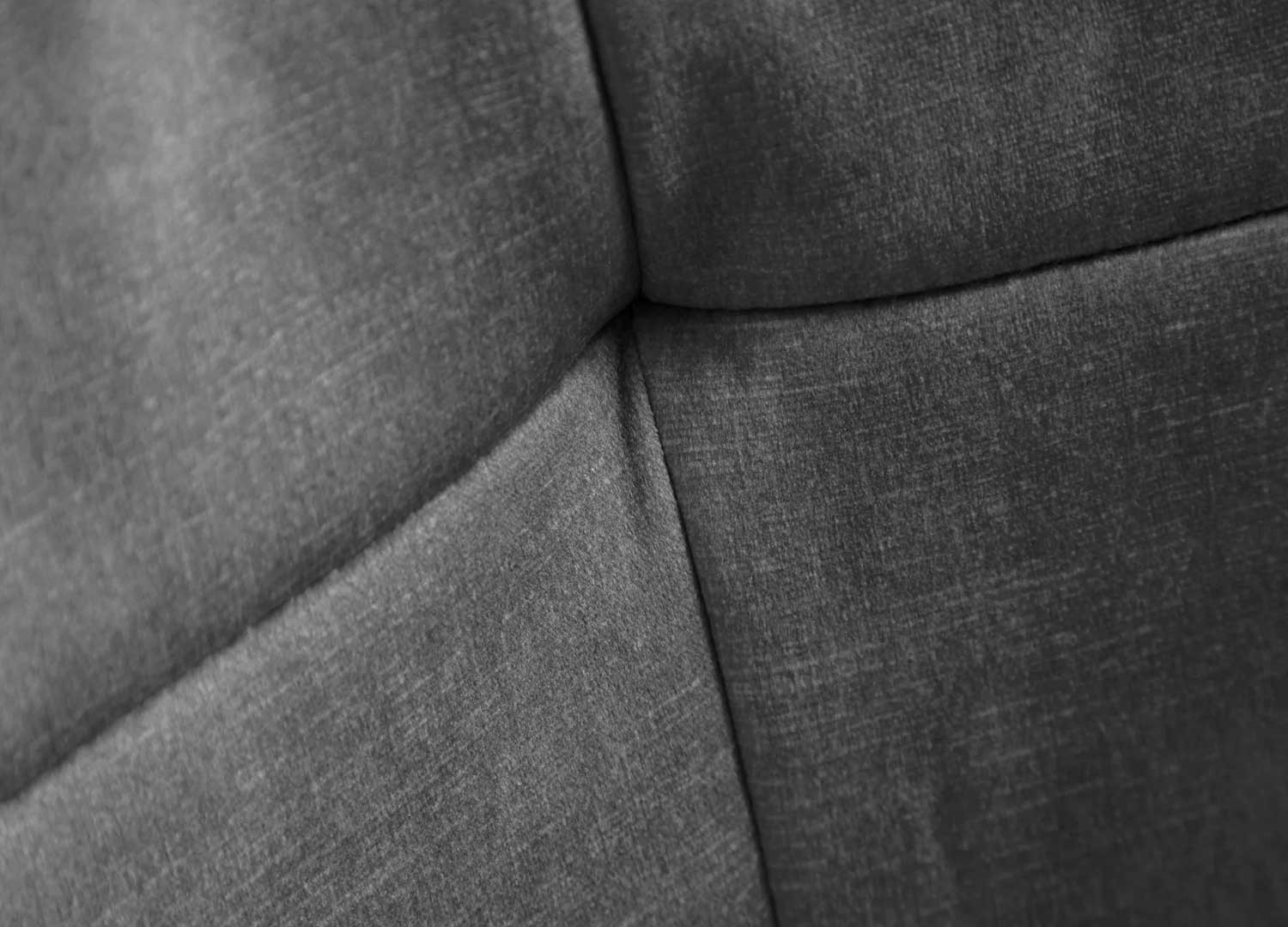 Chaise de bureau velours gris Makoto