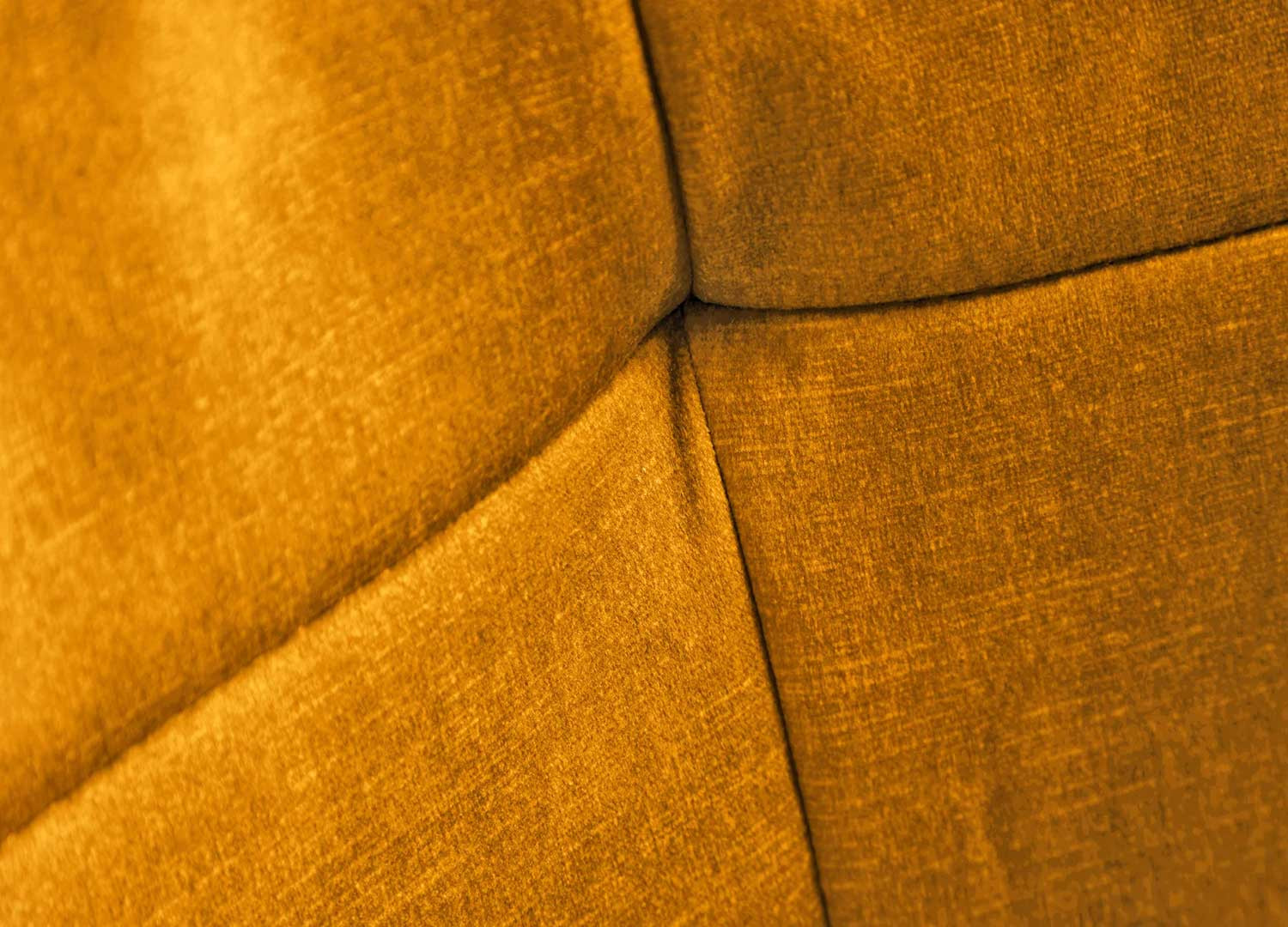 Chaise de bureau velours jaune Makoto