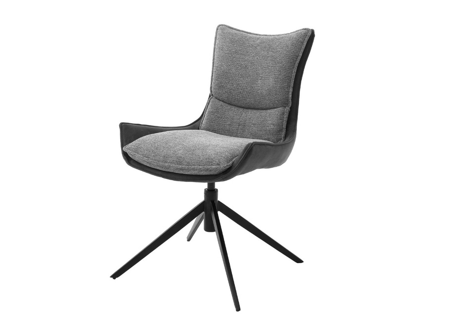 Chaise design en tissu avec coque pivotante