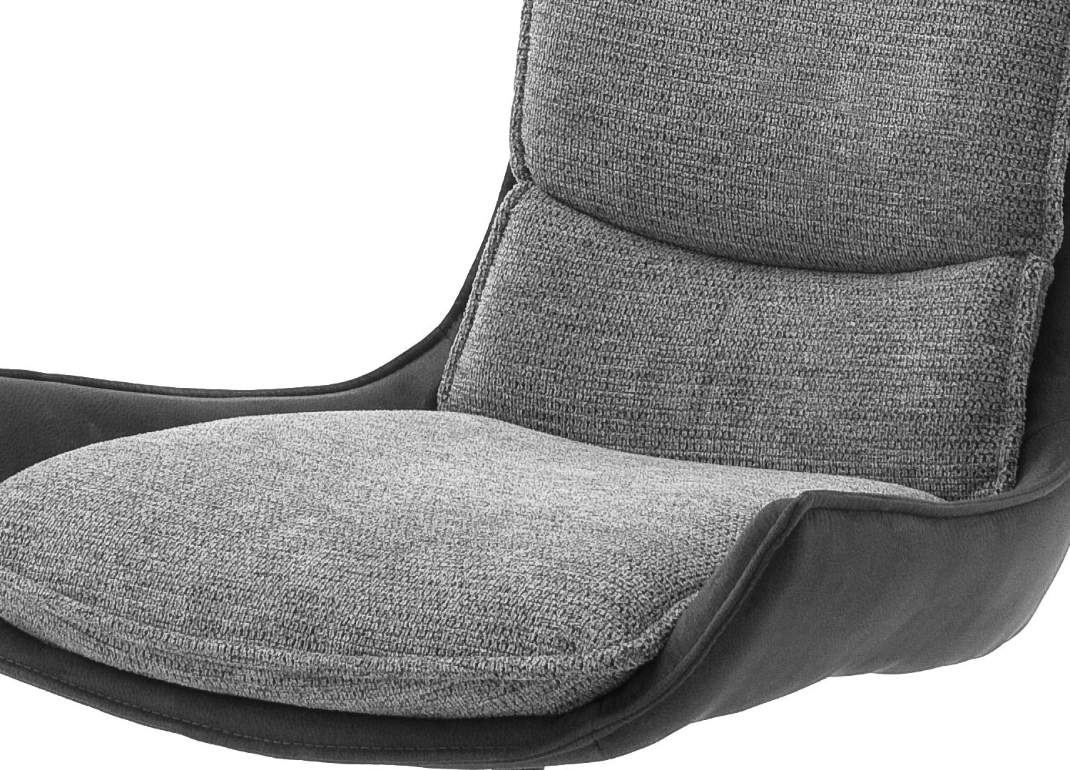 Chaise design en tissu avec coque pivotante