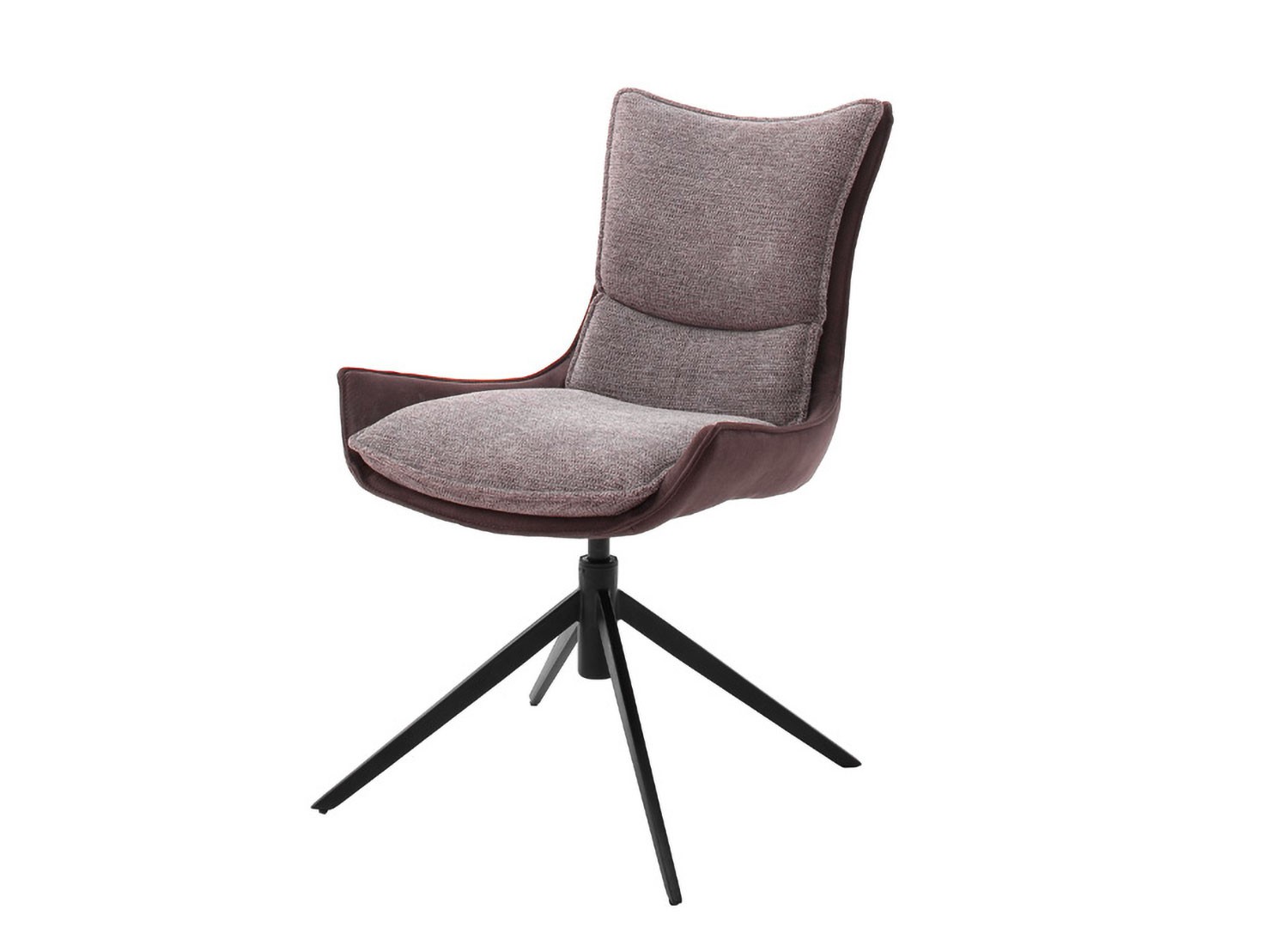 Chaise design en tissu avec coque pivotante