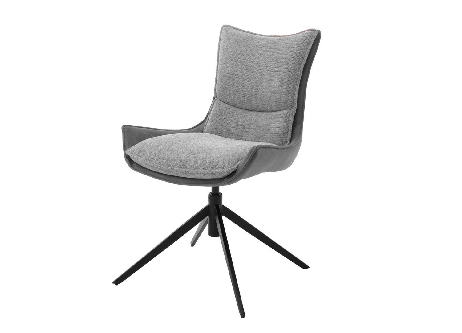 Chaise design en tissu avec coque pivotante