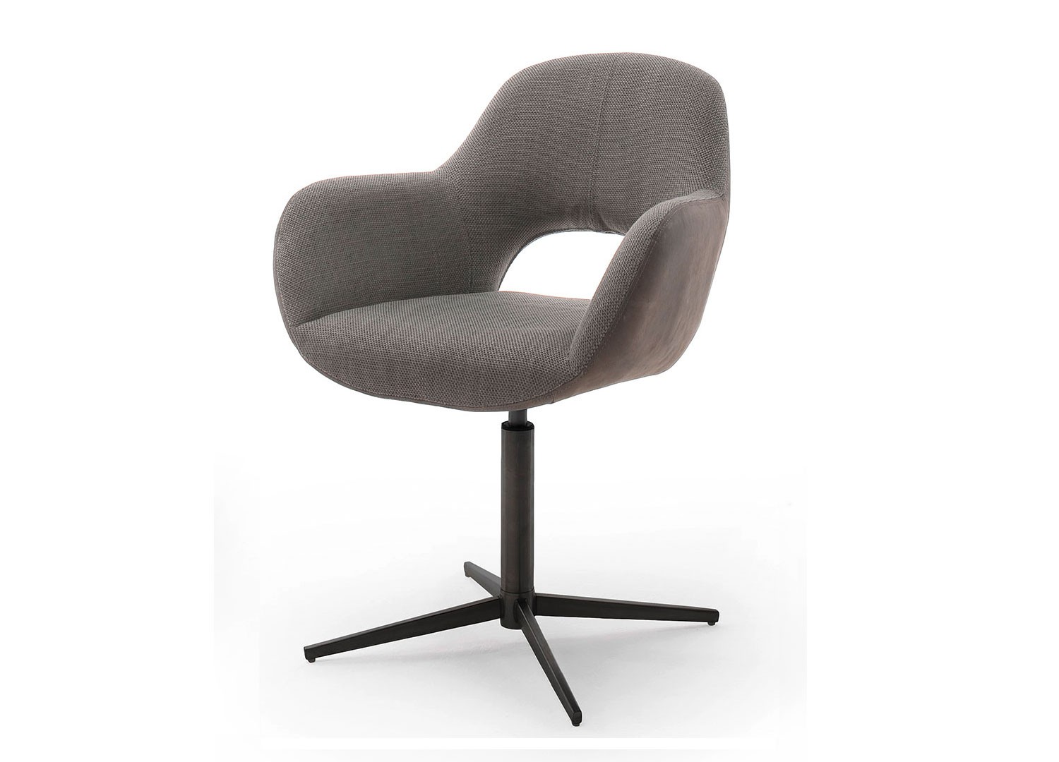 Chaise pivotante avec dossier ajouré
