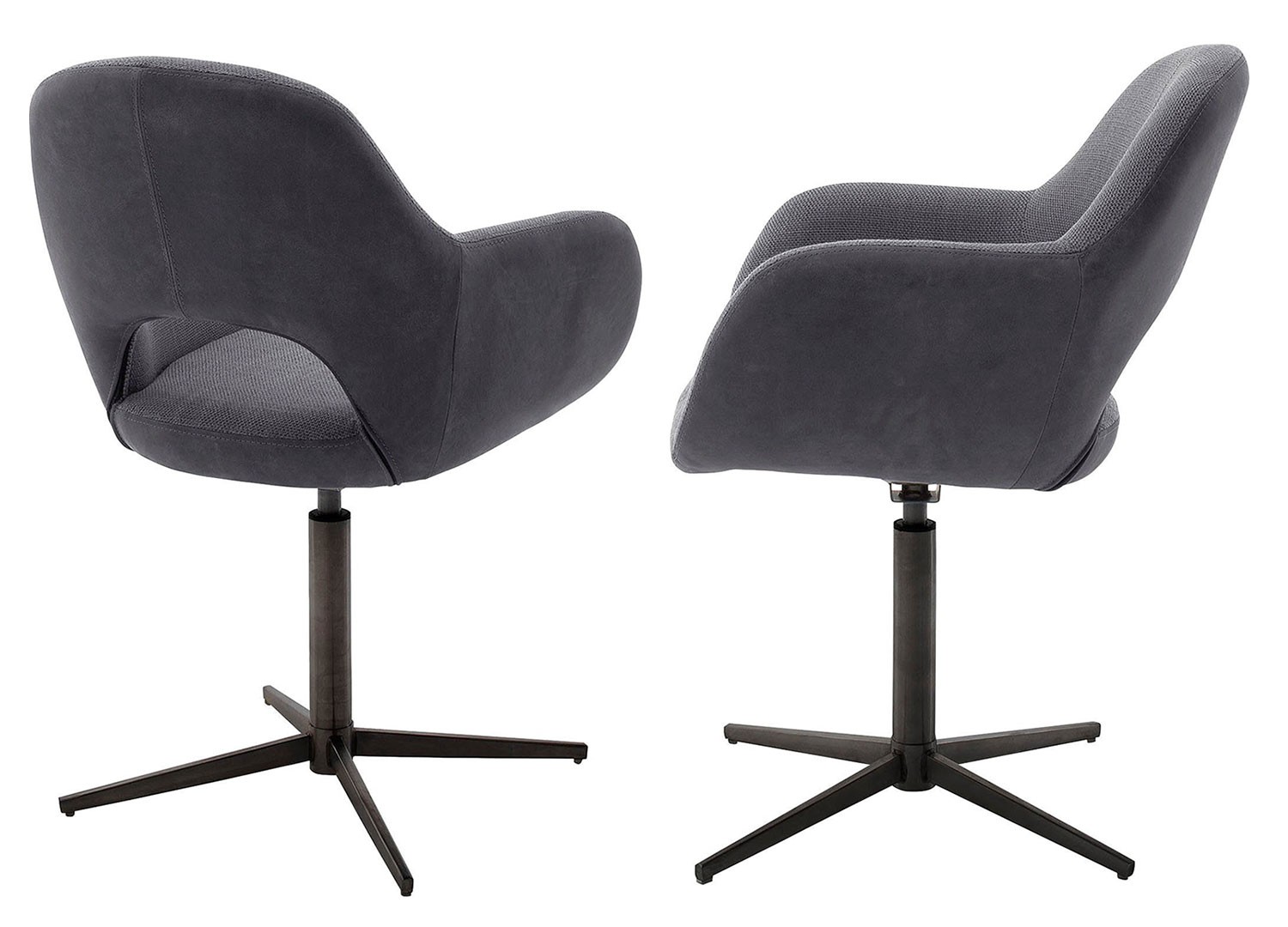 Chaise pivotante avec dossier ajouré